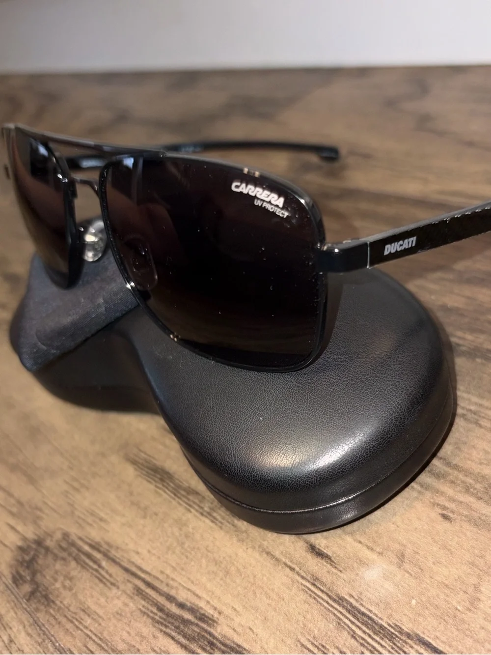 Carrera Ducati Black Metal Aviator Sunglasses